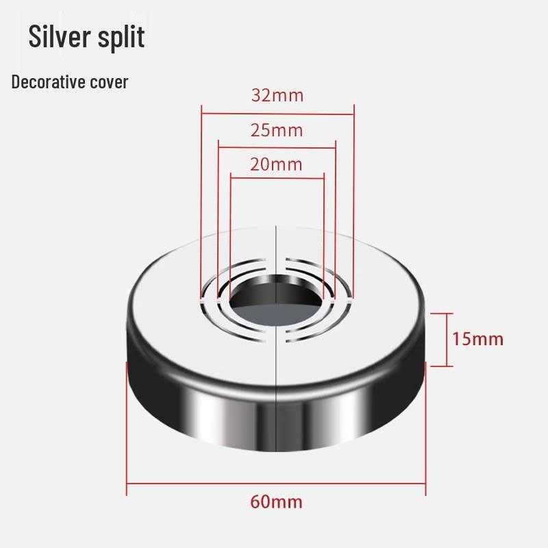 Dekorativní kryt sprchové hlavice děleného typu bez vrásek se zadním košíkem