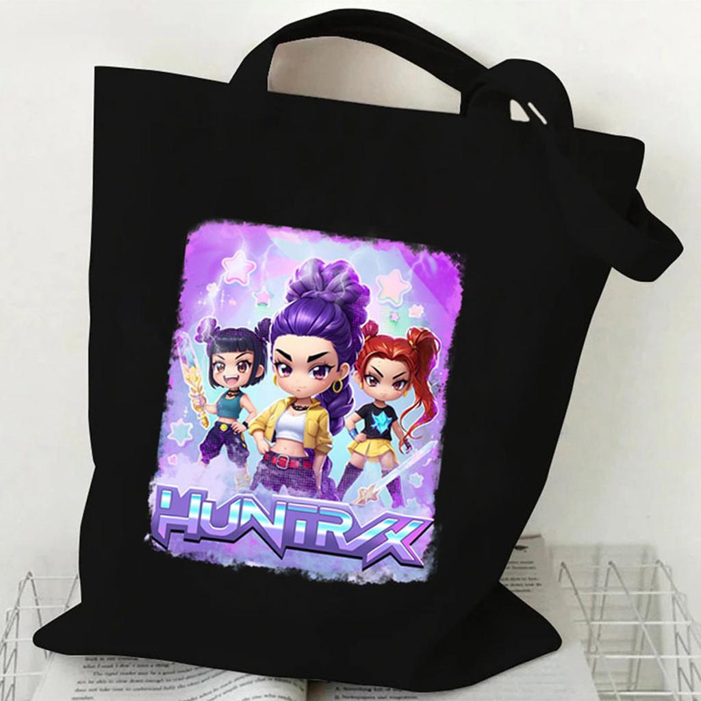 Hunters Surrounding Printed Canvas Shopping Tote Bag With Large Capacity