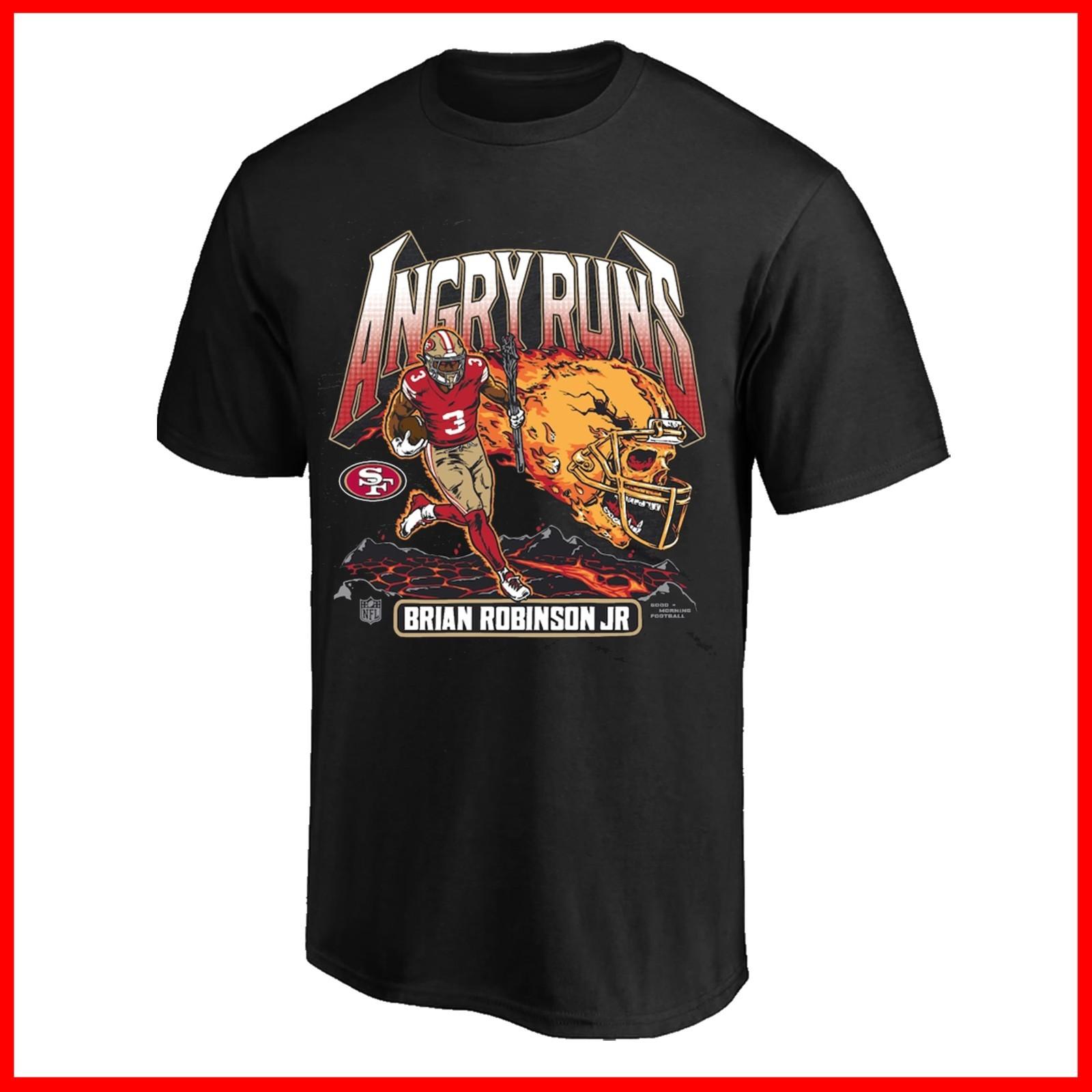 

Brian Robinson Jr. San Francisco Football Player Angry Runs All Size Tshirt 3XL