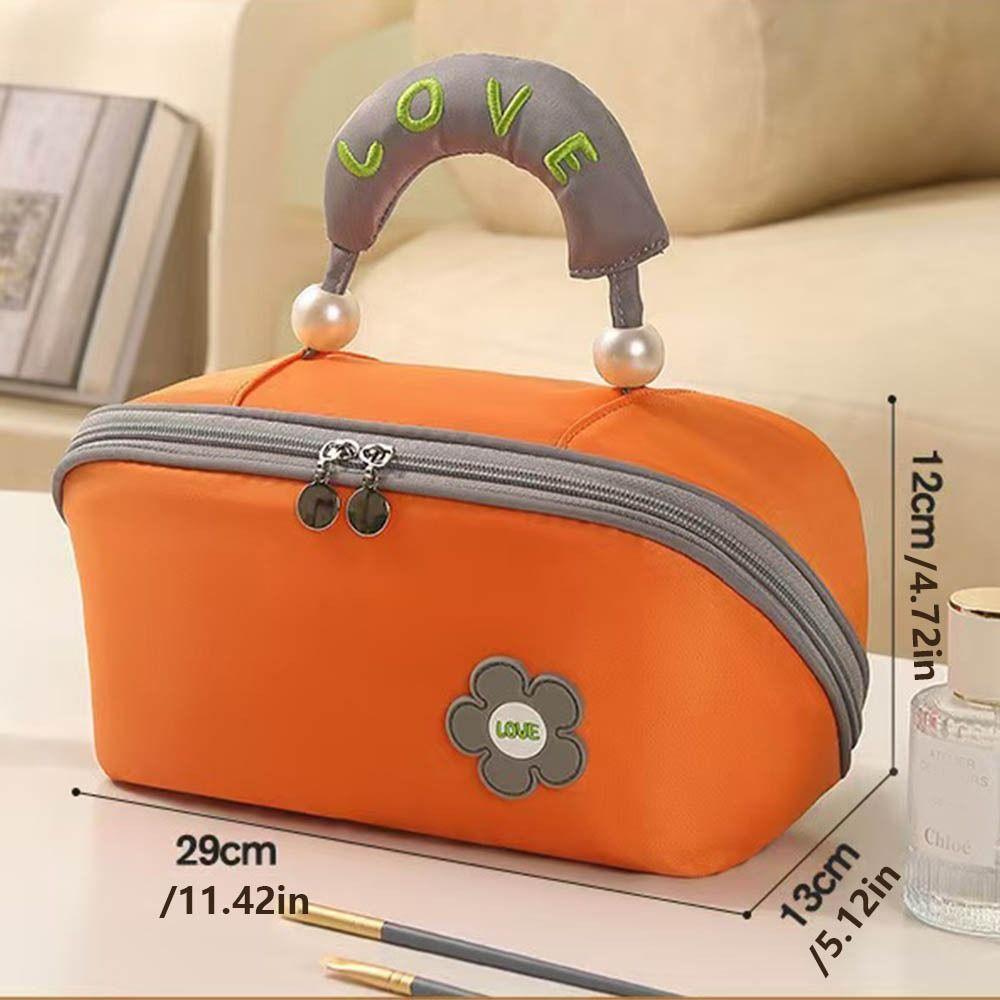 Large Capacity Cloud Pillow Makeup Bag Pearl Wash Bag Portable Handheld Cosmetic Bag Travel