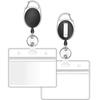 Black Zinc Alloy Waterproof Retractable Badge and Card Holder
