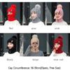 Fashion Windproof Winter Warm Hat Scarf Set Pompoms Hat Beanies Caps Knitted Hat