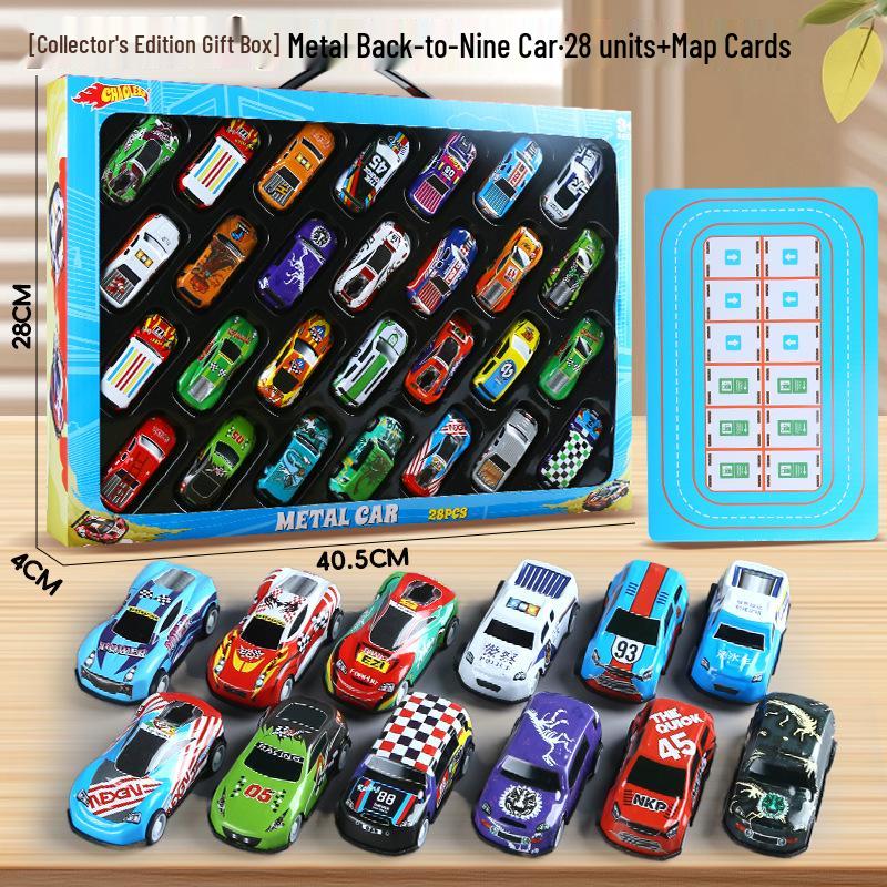 28 Pull-back Small Car Gift Box - Racing Car Model Toy for Boys, Children's Day & Birthday Gift