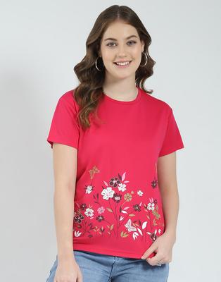 Women's Self Design Round Neck Top