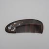Tan Mujiang Auspicious Inlaid Shell Sandalwood Comb