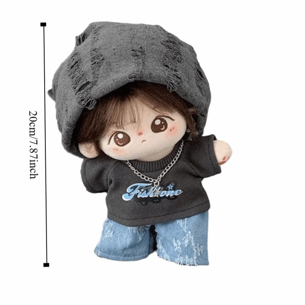 Street Style 20cm Cotton Doll Clothes Hoodie Plush Doll Clothes Idol Doll Clothes  20cm Cotton Doll