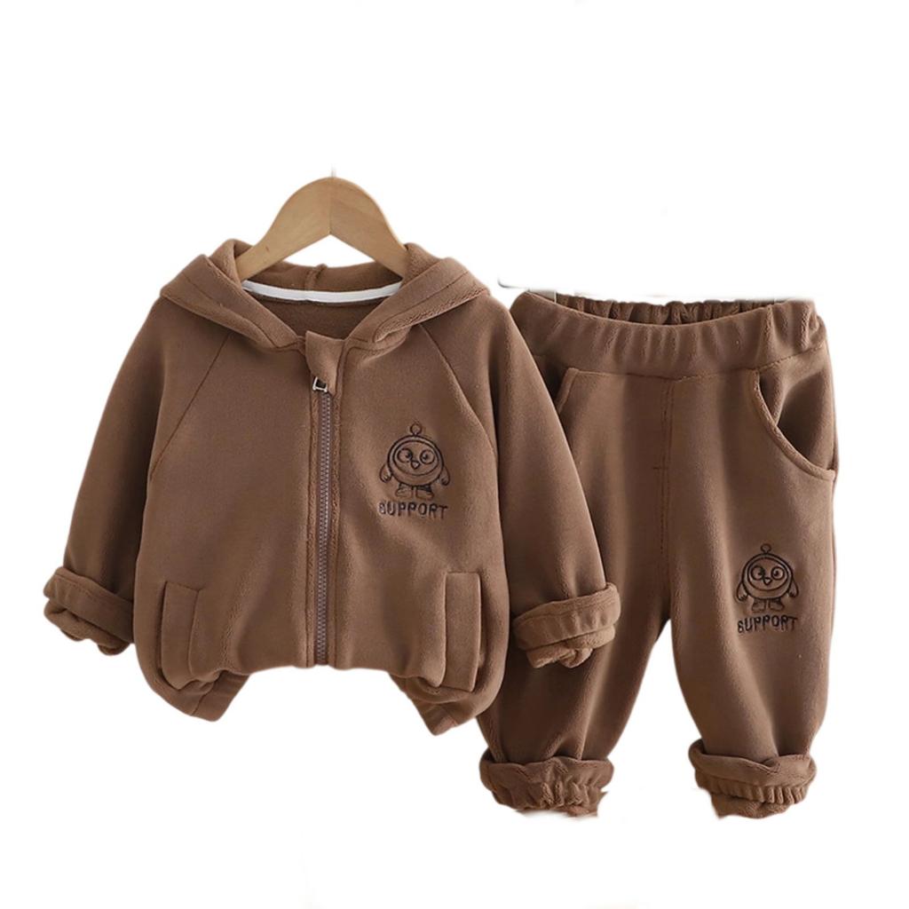 Kids Casual Long-Sleeve Set, Comfortable Daily Wear Outfits