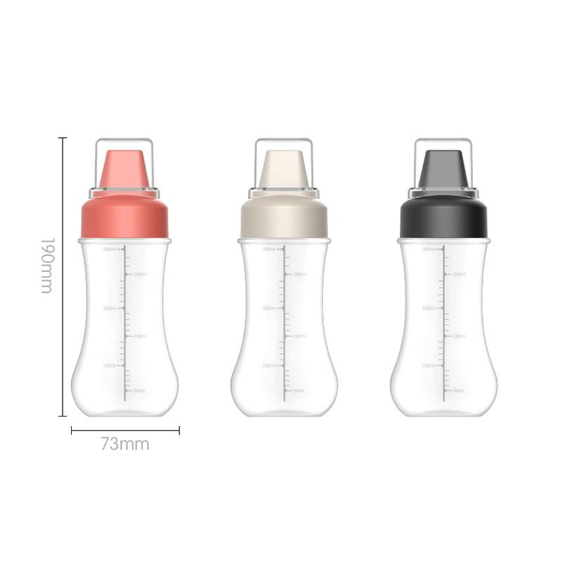 Bottiglia Spremi Salsa da 350 ml con Cinque Fori in Plastica Bottiglia Ketchup Dispenser Salsa Miele