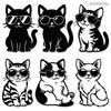 JASDESIGN Cat Sticker Car Car Sticker Cat Black Cat Sunglasses