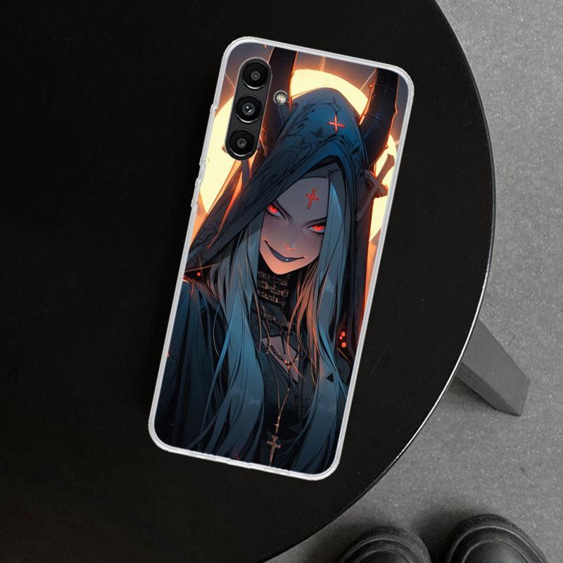 Dark Demon Nun Phone Case Cover for Samsung Galaxy A17 A16 A26 A36 A56 A57 A37 A15 A25 A35 A55 A14 A24 A34 A54 A13 A23 A33 A53 G
