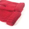 Louis Vuitton logo Mitten accessories with badge gloves wool Red