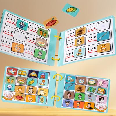 Kinder Montessori Ruhiges Beschäftigungsbuch Wiederverwendbares Stickerbuch Lernpuzzle Sticker Gelee-Buch Kleinkind Reiseaktivitätspakete Bücher