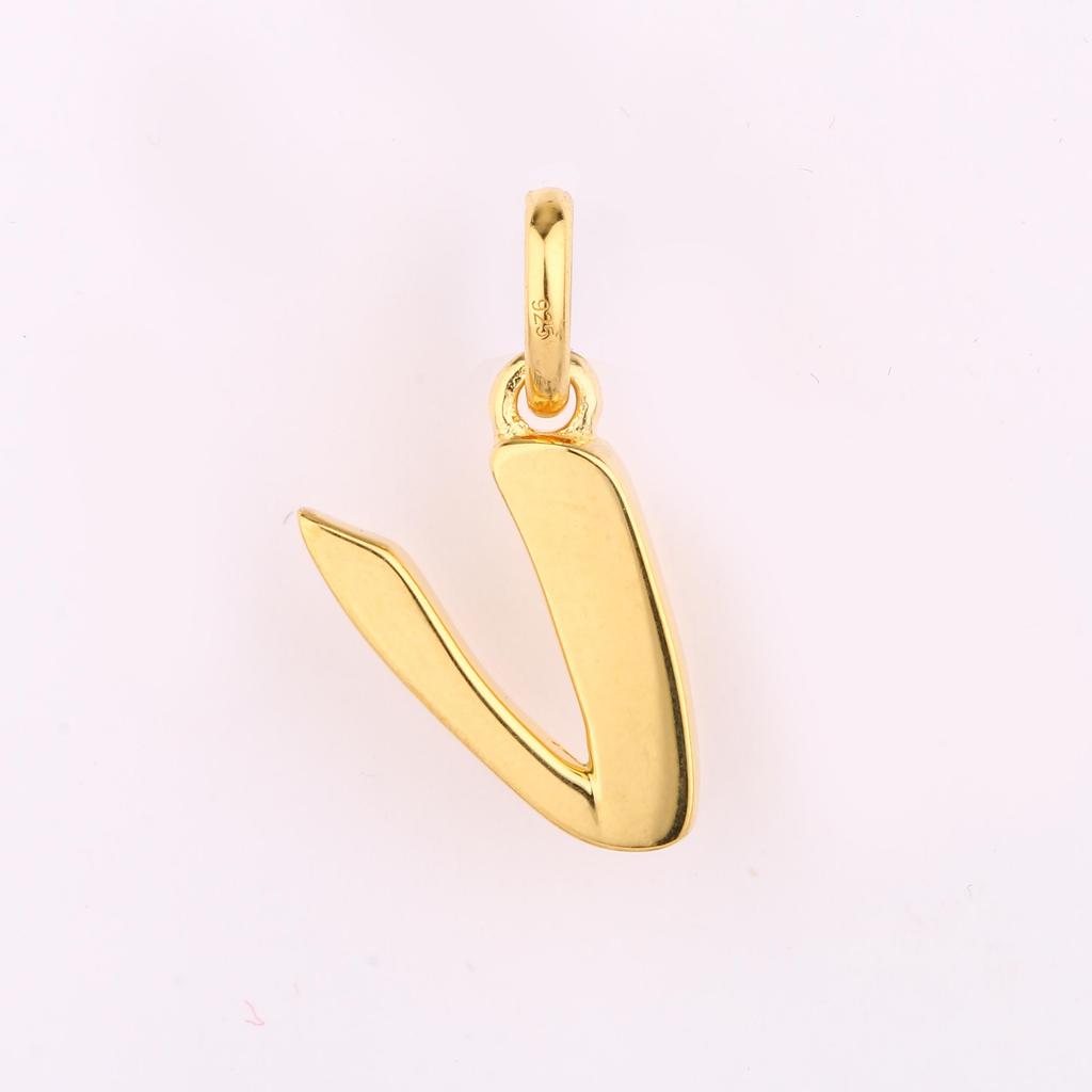 Plain Metal Pendant 925 Sterling Silver Gold Plated Minimalist Jewelry Gift for Her