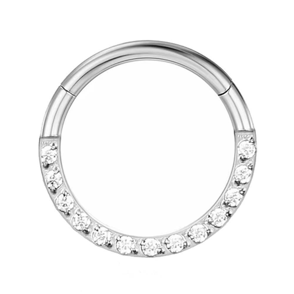 

Brilliant Luxury Golden Cartilage Earrings Titanium Jewelry Rhinestone Nose Ring Mini Shiny Piercing Lip Ring Gift Barefoot Sandals&Ears