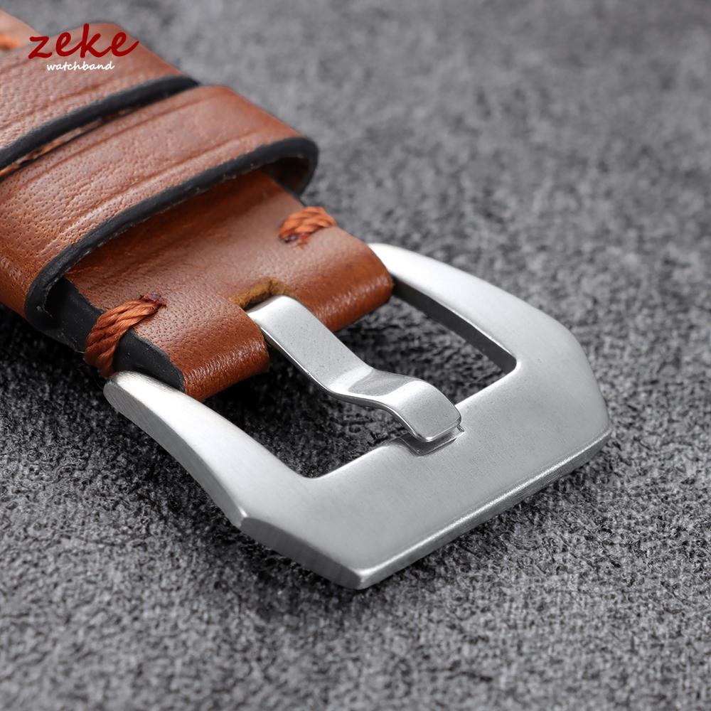 Handmade Stitching Cowhide Watch Strap 20mm 22mm 24mm Business Oil-Waxed Leather Watch Band for Seiko for Omega Wristwatch Bands