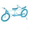 Handgefertigtes Tandem-Fahrradmodell Schreibtischdekoration - 18, wie beschrieben