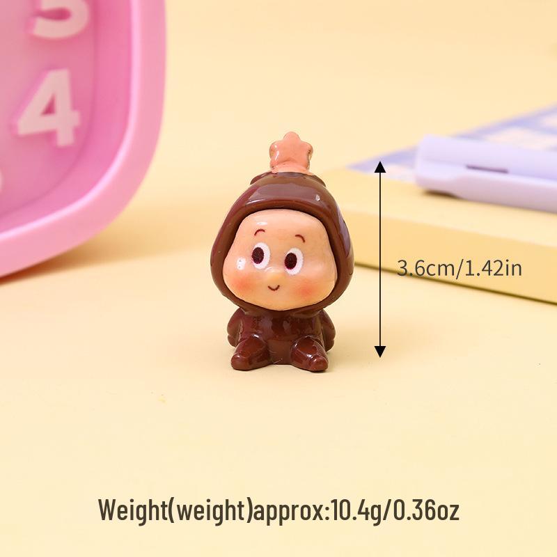 Labubu Crying Doll: Cute 3D Resin Car-Mounted Ornament for Desktop
