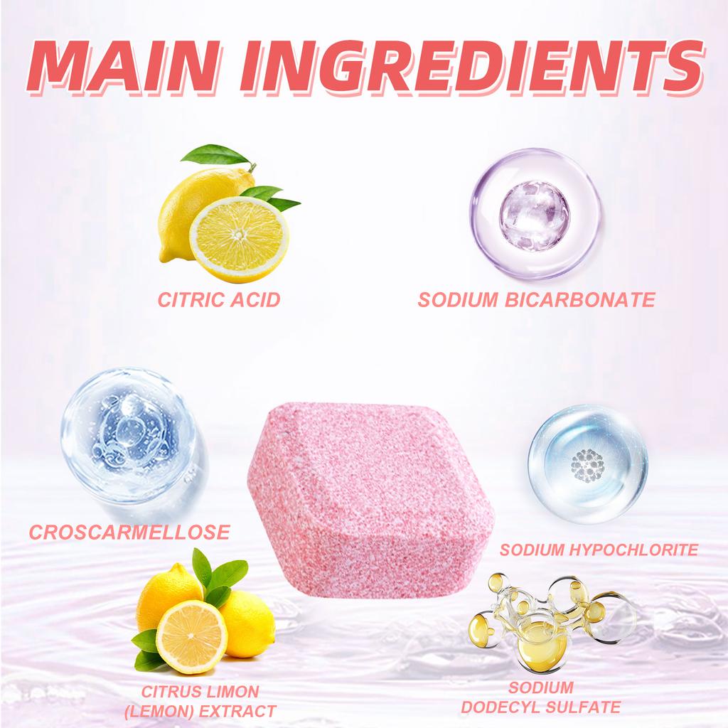12Pcs/Box Toilet Cleaning Tablets Slow Releasing Toilet Tank Cleaners for Deodorizing Descaling Bathroom Cleaner Scent Citric