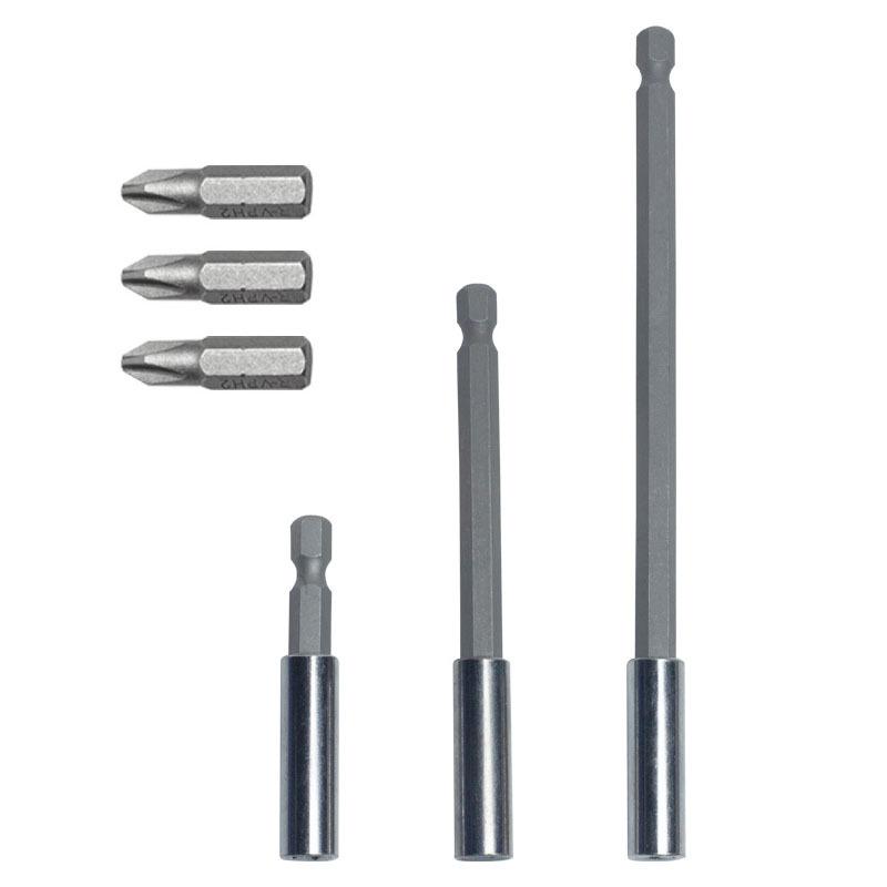 Magnetic Hex Shank Drill Bit & Socket Extension Set E18