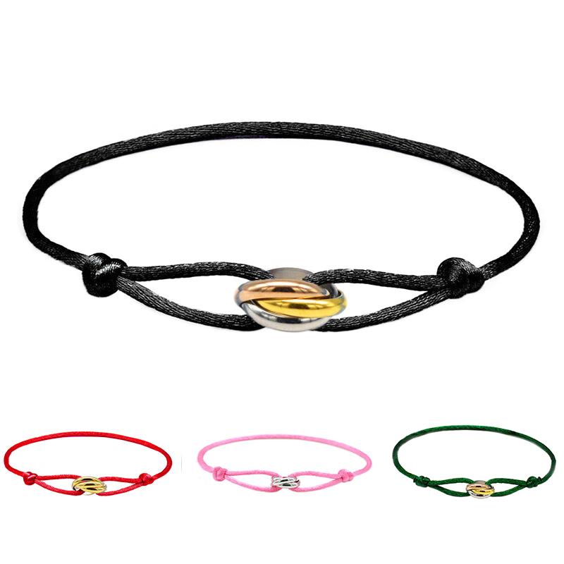 Simple Retro Lucky Woven Rope Bracelet For Women Men Temperament Trendy Luxury Circles Bangles Jewelry Accessories Gifts