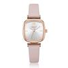 Women'S Watch, Simple Design, Korean Style, Leather, Versatile And Elegant, Square Small Green Quartz Watch, Watch Accessory.