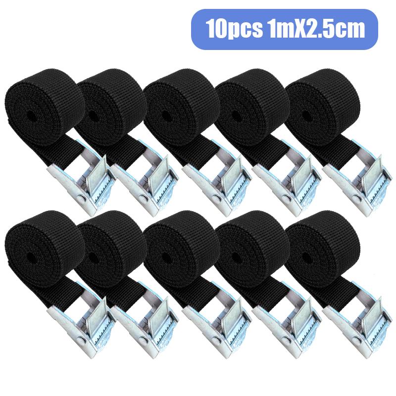 5/10 pcs 1M Buckle Tie-Down Belt Cargo Straps For Car Motorcycle Bike With Metal Buckle Tow Rope Strong Ratchet Belt for Luggage