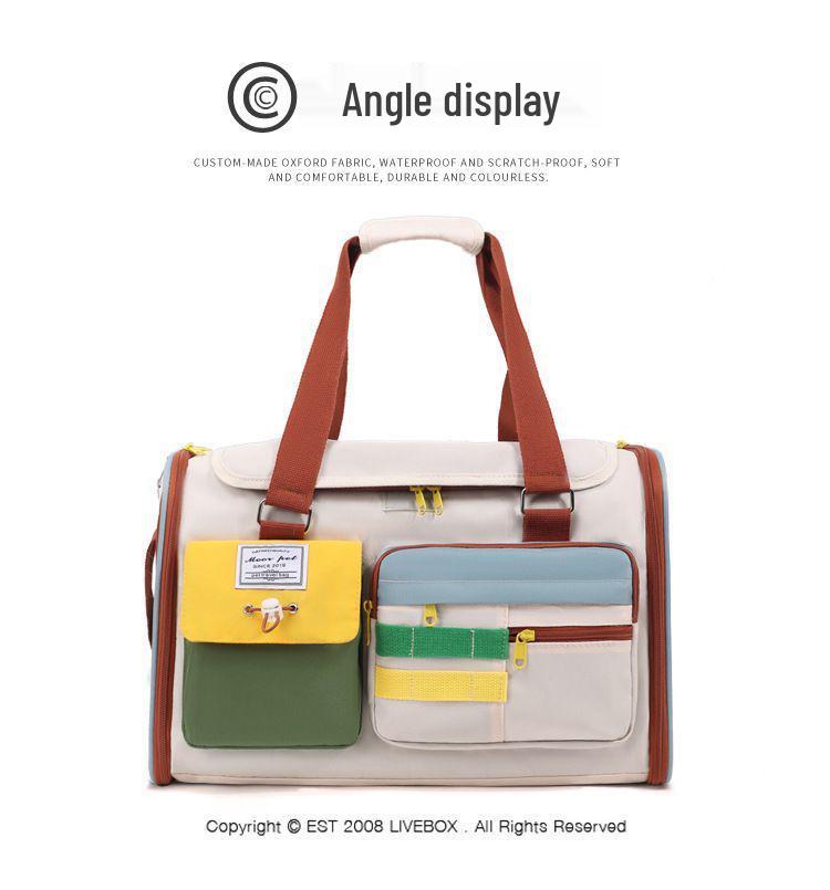 Large Capacity Breathable Pet Backpack & Shoulder Bag - Comfortable, Scratch-Resistant, Portable Outdoor Pet Carrier