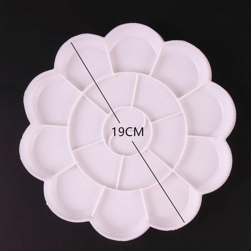 4 Größen Palette Art Alternatives Farbnapf Künstler Aquarell Kunststoffpalette Zubehör Weiß Aquarellpalette Pigmentnapf