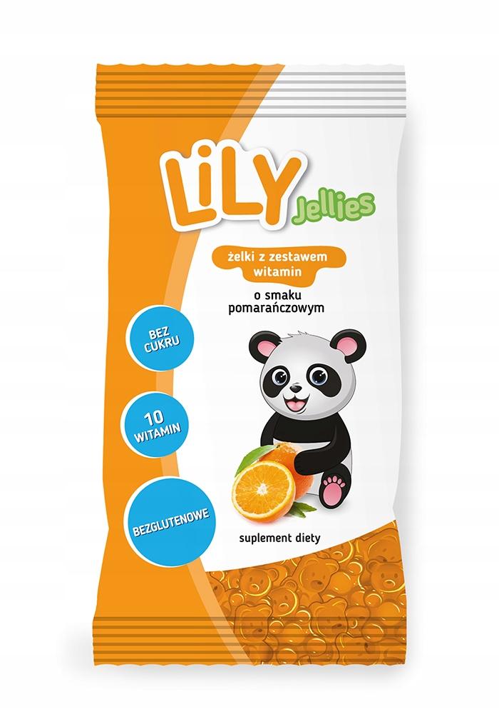 Lily Jellies orange flavored jellies 30g with a set of vitamins
