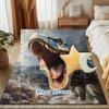 1PC Custom Name "Raptor Roar: Prehistoric Power" Theme Floor Mat Ideal for Living Room, Game Rooms, Office, Bedroom Floor Mat Playful Design