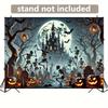 1 Piece of 2D Flat Banner Background Cloth Halloween Skeleton Ball Party Wall Decoration Cloth Suitable for Party Decoration