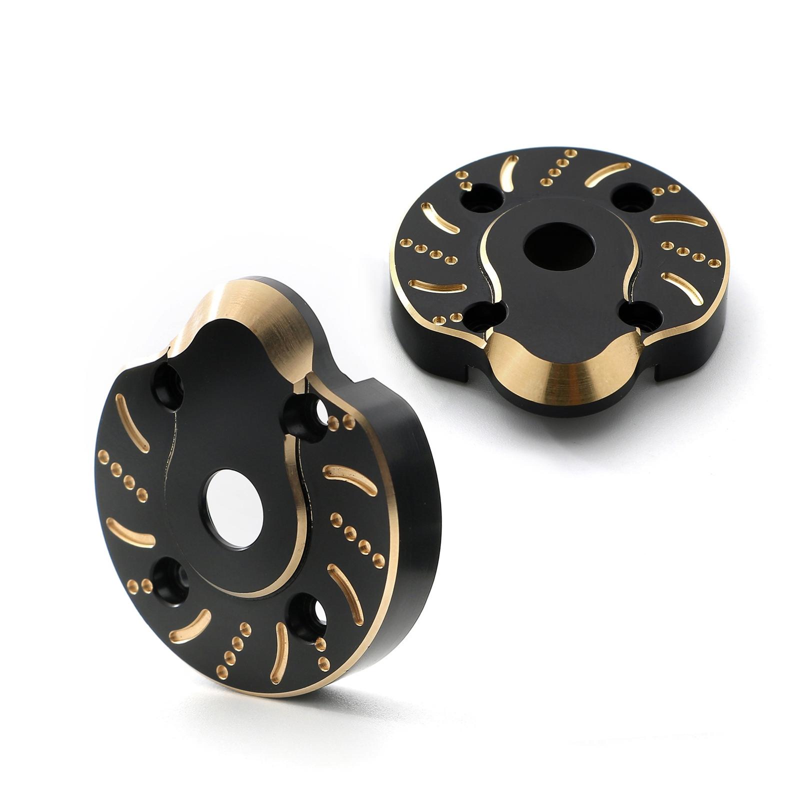 

2PCS Brass Counterweight Bridge Replacement for al Capra UTB SCX10 III 03007 Remote Control Toy Car Accessories (Black and Gold)