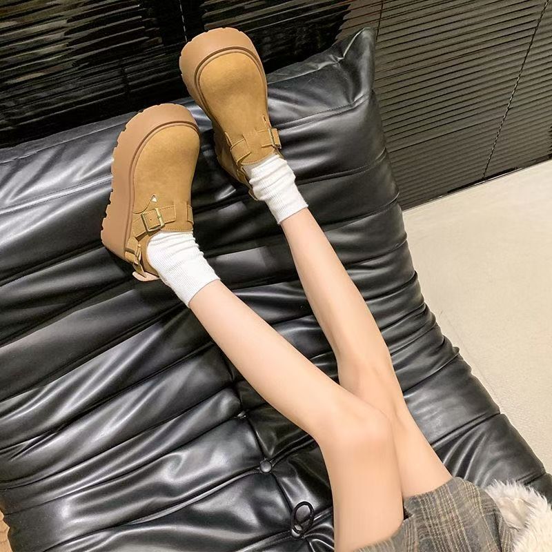 2025 autumn new popular Maillard small man height increase versatile casual shoes light one pedal loafers