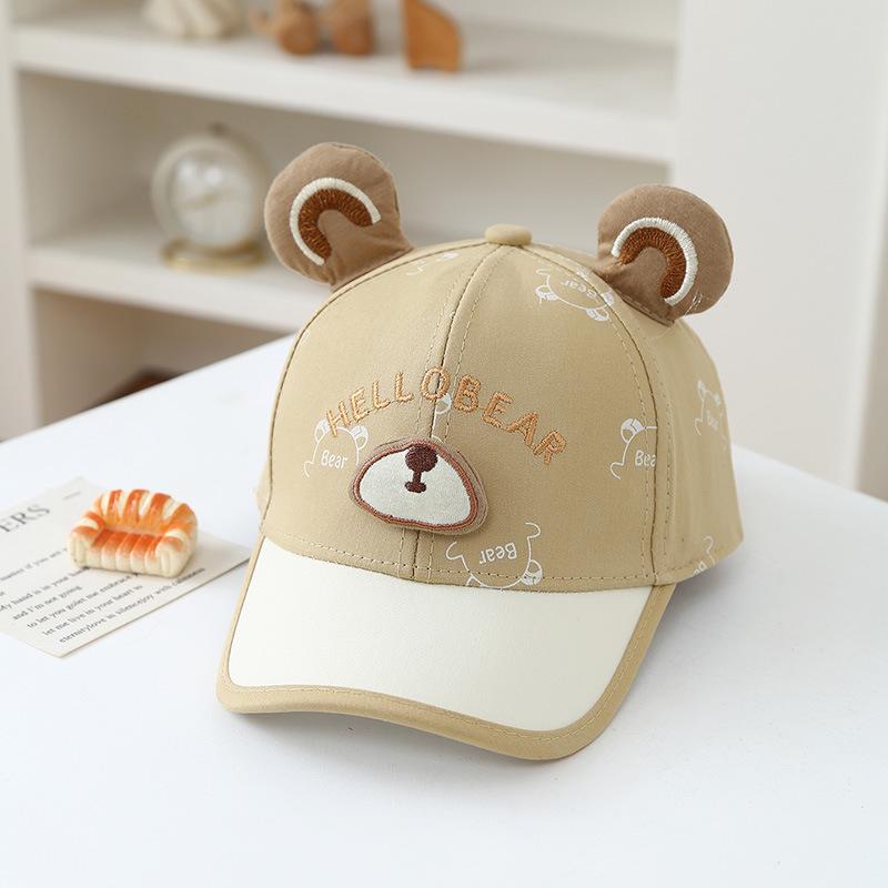 

Kids Spring Flat Cap - Cute Bear Design, Boys Stylish Sun Protection, Girls Adorable Baseball Hat 52cm/3-6 years світлого кольору хакі