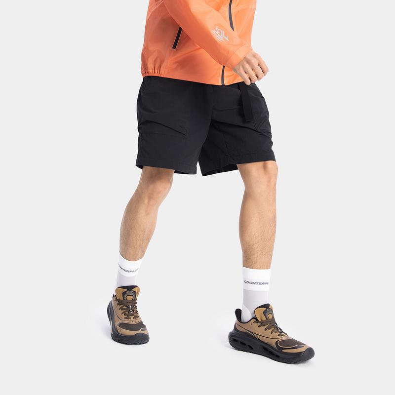 Li Ning CF Casual Simple Water-Resistant Solid Quick-Dry Sports Shorts Men shorts Black AKSV241-4