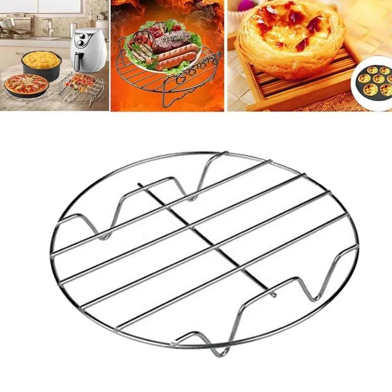 Příslušenství vzduchové fritézy Vhodné pro kuchyňskou fritézu s objemem 2,5–6,4 qt Vysoce kvalitní ocelová jednovrstvá grilovací mřížka