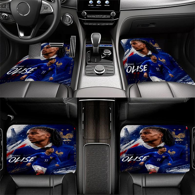 Mtdmichael Olise Black Full Coverage All-Season Car Floor Mats, XPE Non-Slip Wear-Resistant Textured Carpets for SUV Interiors