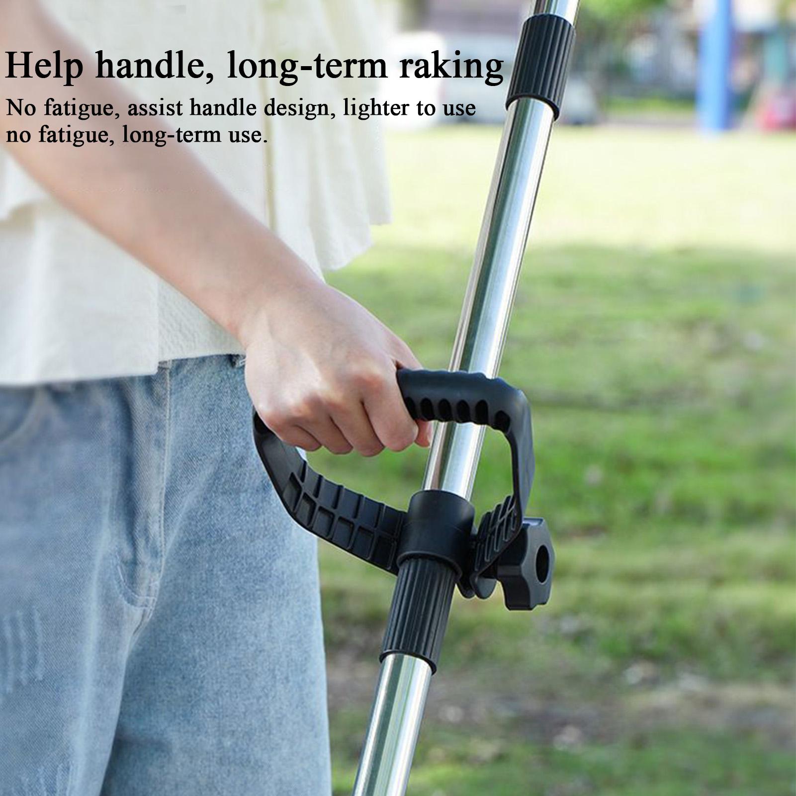 Garden Rake For Gardening Adjustable Ergonomic Chicken Manure Scoop Garden Rake With Long Handle For Grass Shrub Debris Pine China Mainland
