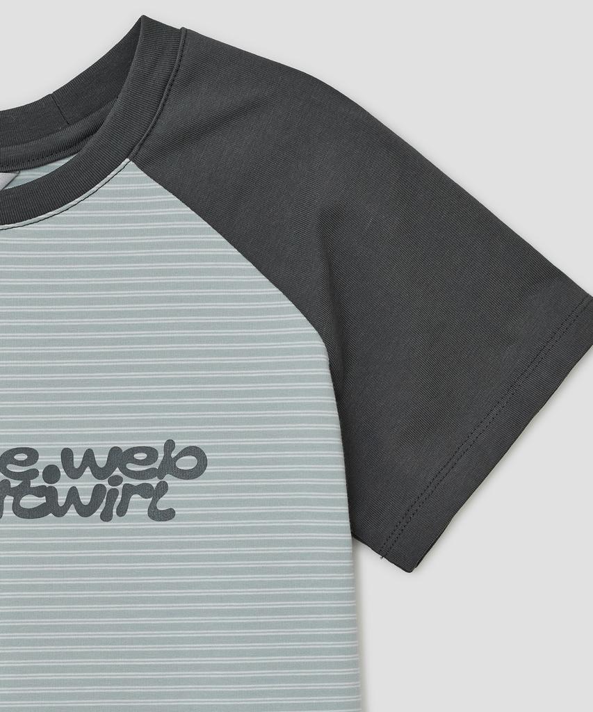 Taibseobiseu Vivid Twirl Raglan Top [Blue]