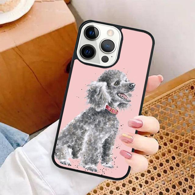 Kreslený kryt na telefon s pudlem pro iPhone 17 Air 16 16e 15 Plus pro Apple 13 11 12 14 Pro Max Kryt coque Shell