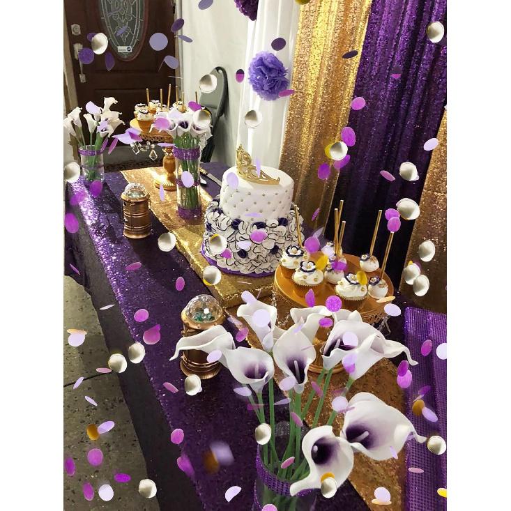 Purple Silver Confetti/Purple Birthday Party Decorations Centerpiece Table Party Decorations/Engagement Baby Shower/Wedding Purple Graduation 2025