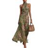 2026 new summer European and American women's clothing neck mesh sleeveless sexy elegant dress long dress