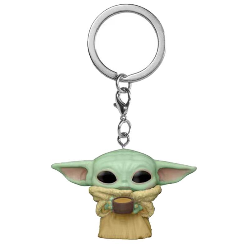 Star Wars The Mandalorian Yoda Action Figure Desk Decor Model Keychain, Cute Resin Figure Statue Collectible Gift