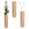 1set Boho Wooden Hanging Planter for Artificial Flowers Wall Decor for Home Oval BurlyWood 300x69x44mm