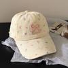 Embroidered Butterfly Bow Baseball Cap With Breathable Cotton Material For Casual Wear