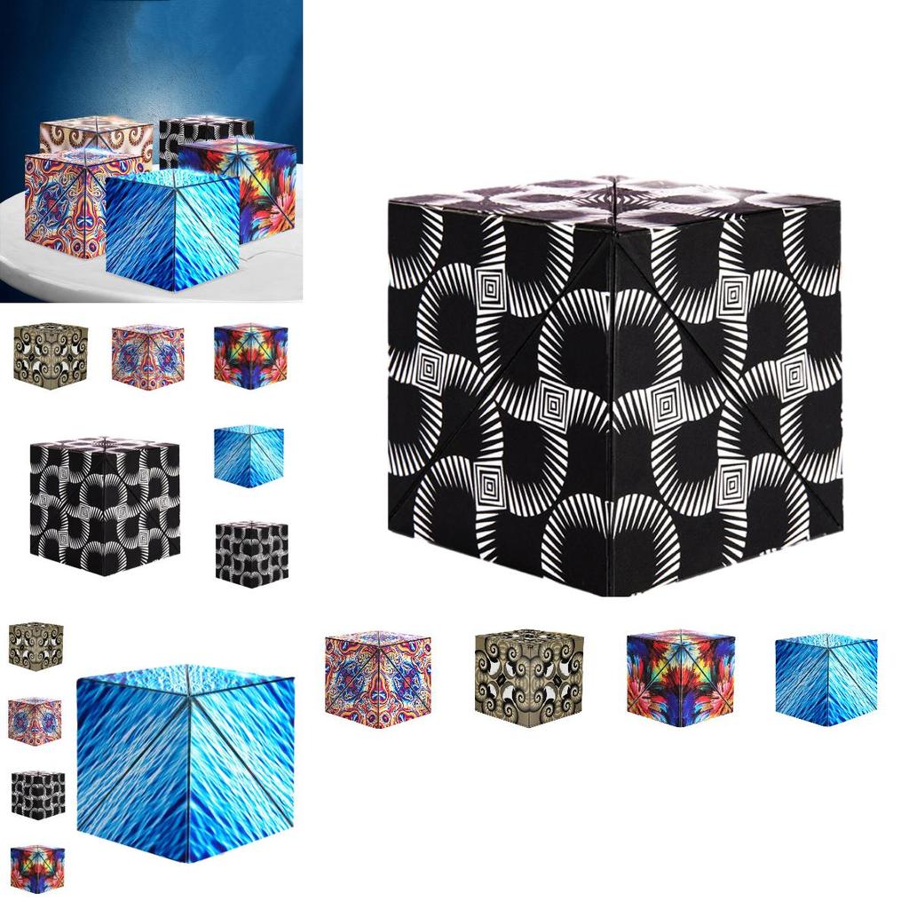 Popular Geometric Magic Cube Magnetic 3x3 Puzzle Toy For Kids Educational And Stress-relieving Material)