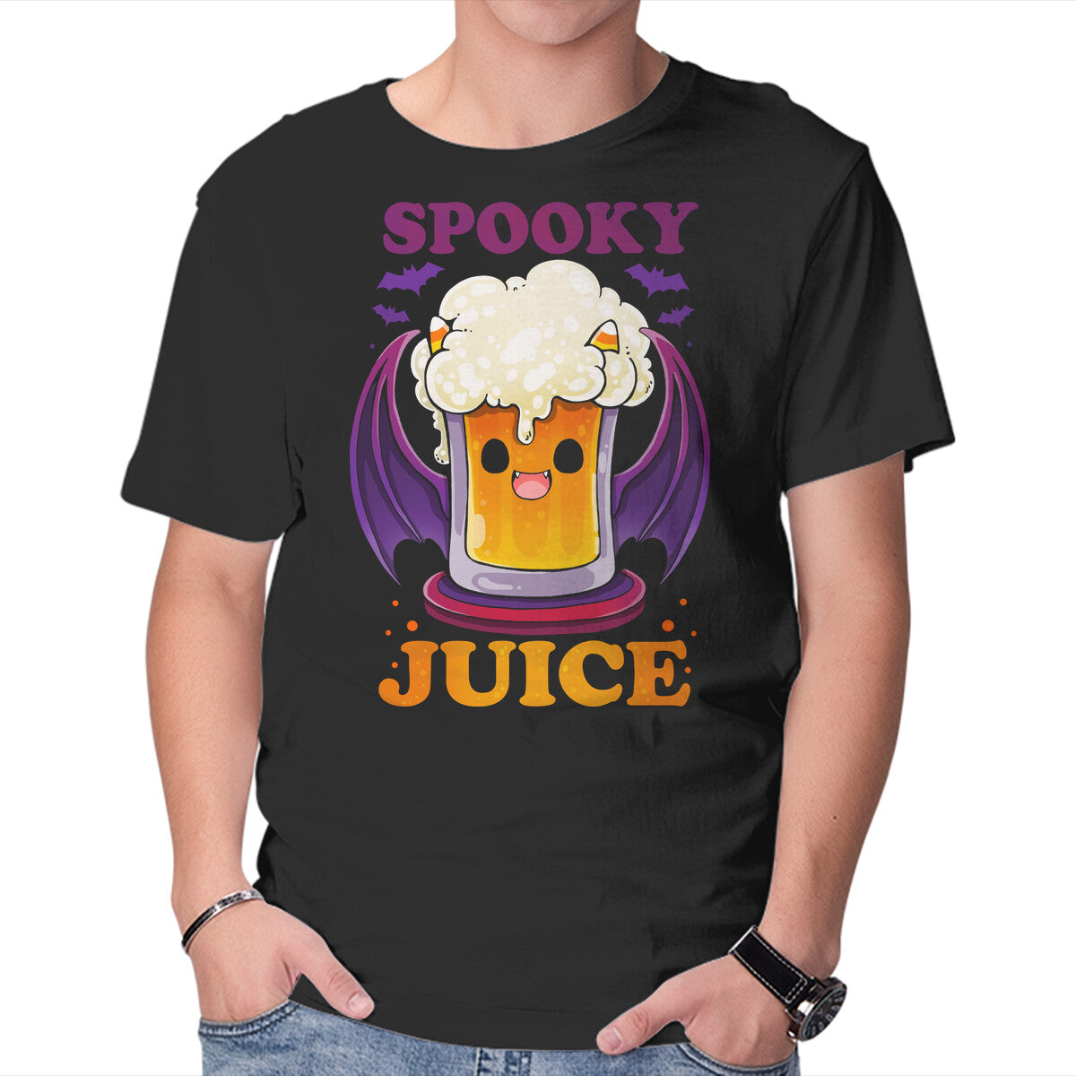 Unisex Crew Neck T-Shirt Spooky Juice Graphic Short Sleeve Casual Tee XXL