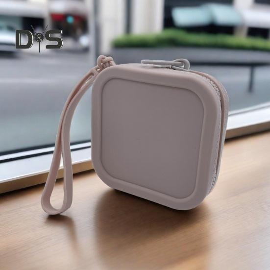 Münzgeldbörse für Münzen, Kopfhörer, Dokumente, Silikon, leicht, glatt, mit Reißverschluss, Schlüsselanhänger, Ringhalter, tragbare Tasche für den täglichen Gebrauch, Einkaufen, Pendeln