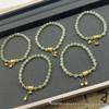 Two Lives Joy S925 Sterling Silver Gold-Plated Bracelet with Rotating Lotus & Hetian Jade - Elegant Gift for Girlfriend