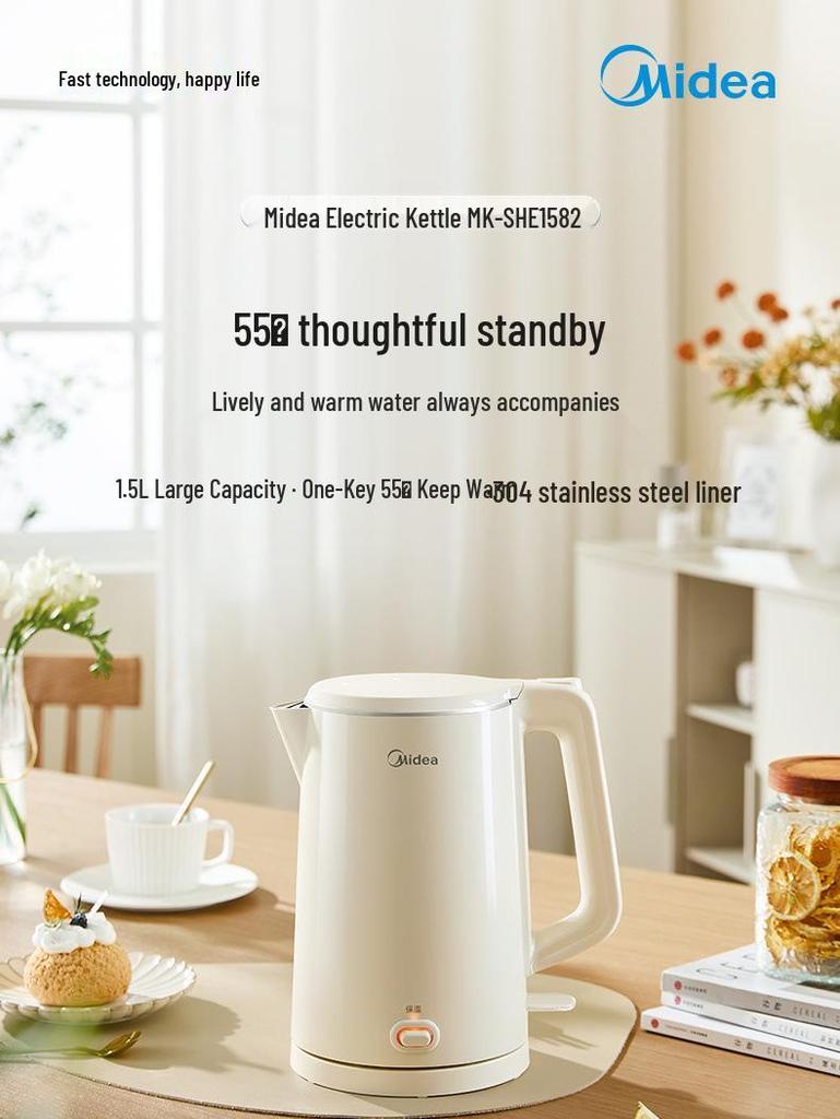 Midea MK-SHE1582 Elektrischer Wasserkocher mit Warmhaltefunktion